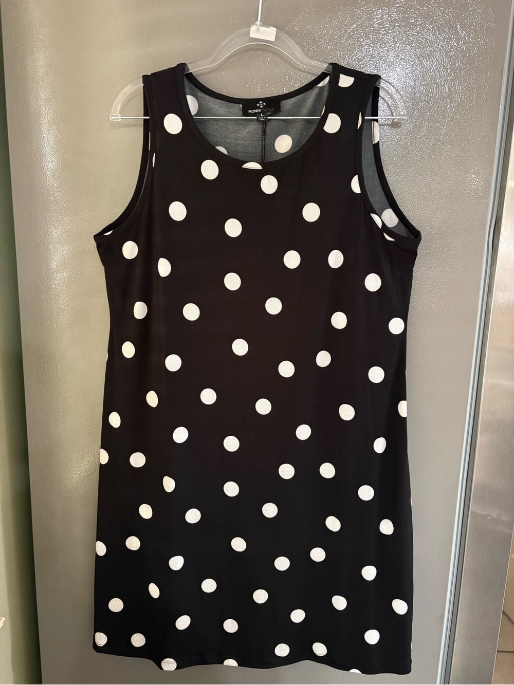 Ronni Nicole Black Dress with White Polka Dots